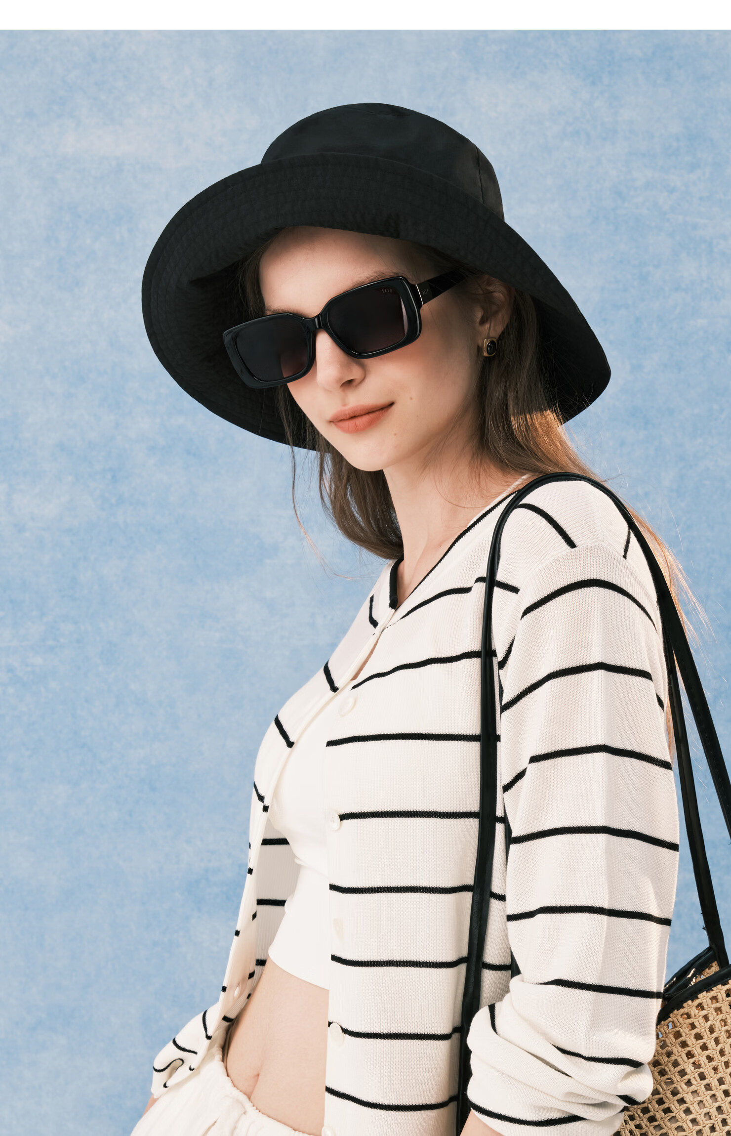 ELLE Sunscreen Water-Repellent Bucket Hat for Women Summer Hiking Cycling Sunshade Foldable Gift 21