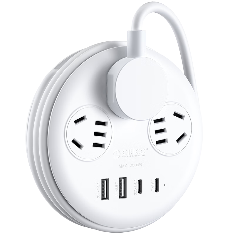 ORICO Mini Power Strip USB Multi-Functional Extension Socket Multi-Port Fast Charging Power Board 1.05m for Home Office Dormitory