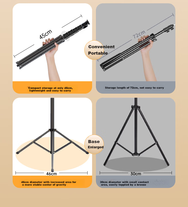 KOVOL [2.1 Meters Long] Floor Stand Selfie Stick Tripod for Live Streaming, Online Classes, Art Exams, Adjustable Height Tripod for Photography And Video Recording 3