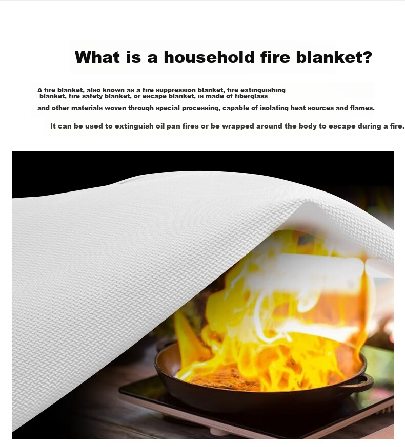 Jumu Fire Blanket Fiberglass Fire Extinguisher for Home Kitchen Factory Emergency Escape National Fire Safety Certification 3