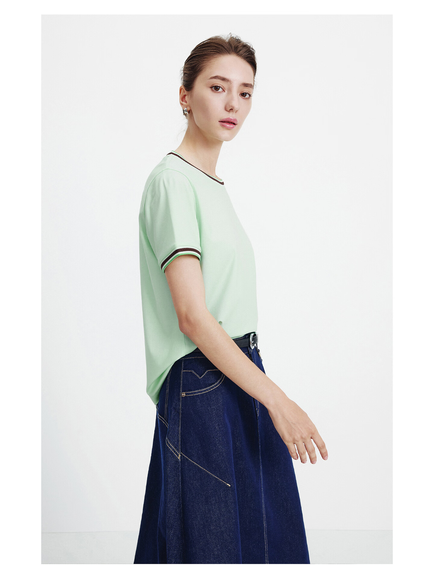 Navigare Small Sailboat Antibacterial Short Sleeve T-Shirt for Women 2026 New Mosquito-Repellent Commuter Casual Crew Neck Top 2325506501 22