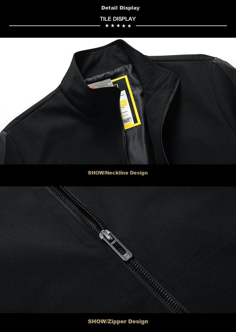 Jeanswest Men's Outdoor Sports Jacket Spring Autumn Turn-down Collar Trendy Casual Versatile Windproof Breathable Light Gray M 10