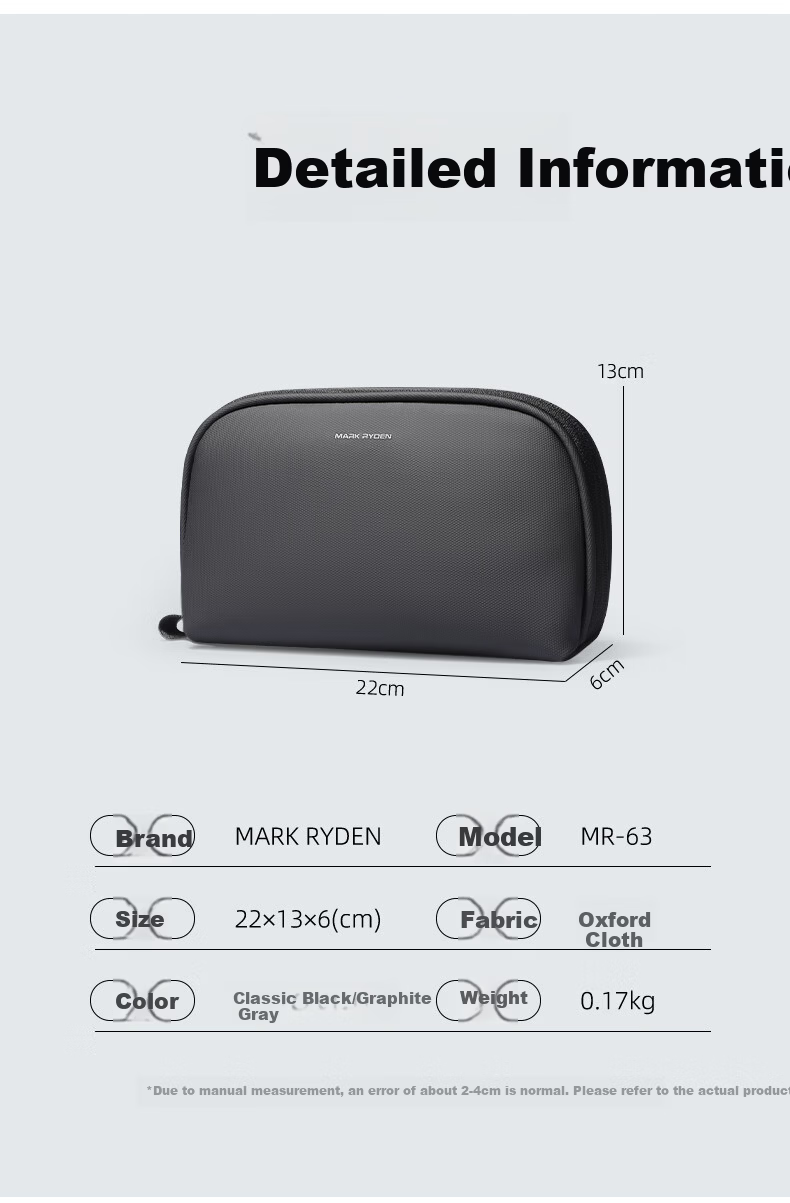 MARK RYDEN Digital Storage Bag Multifunctional Mouse Charger Computer Power Data Cable Travel Portable Mobile Phone Accessories Pouch 8