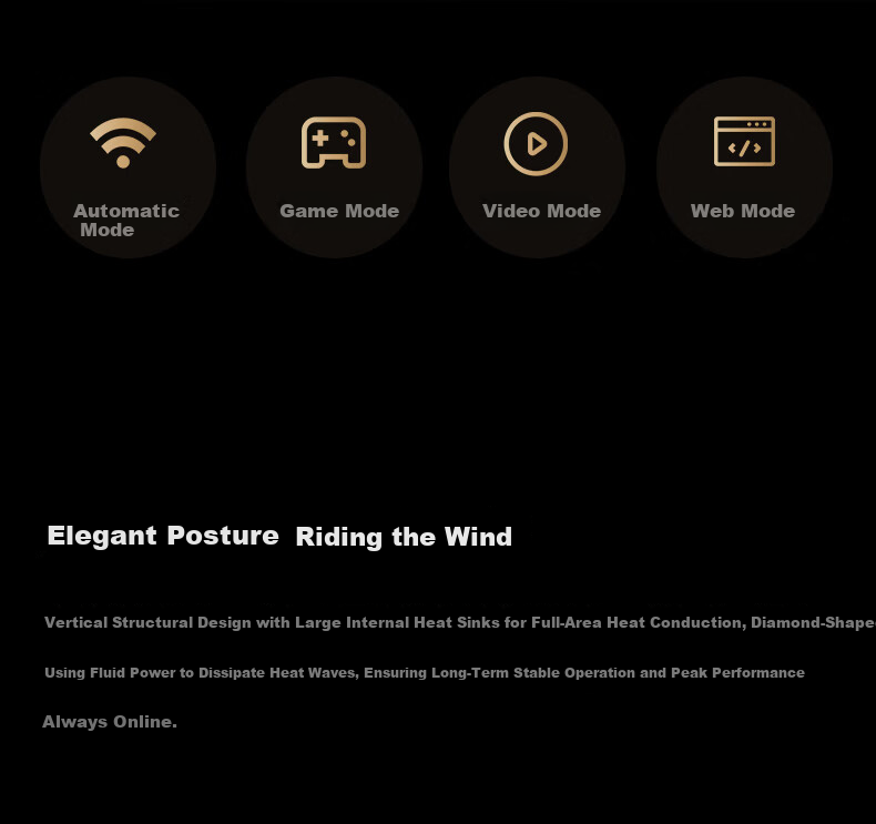 DREAME LIFE New Release High-Speed Gigabit 5G Dual-Band Wall-Penetrating Signal Boost Whole-Home Wireless Router WIFI7 21