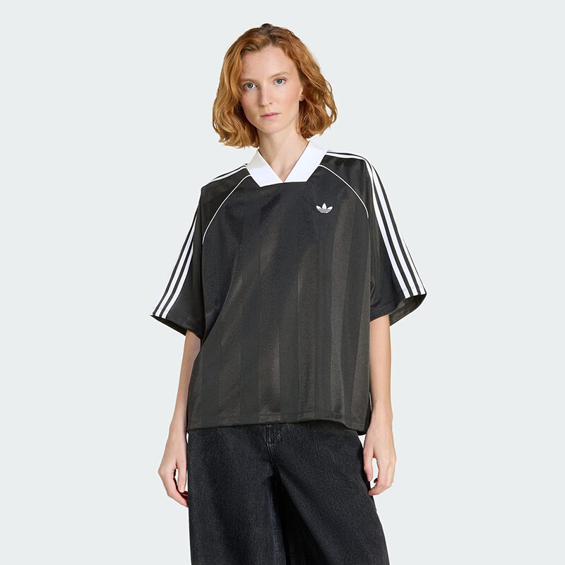 Adidas Originals Women's 3S JAQUARD TEE Short Sleeve Top KD2904 Black S 2