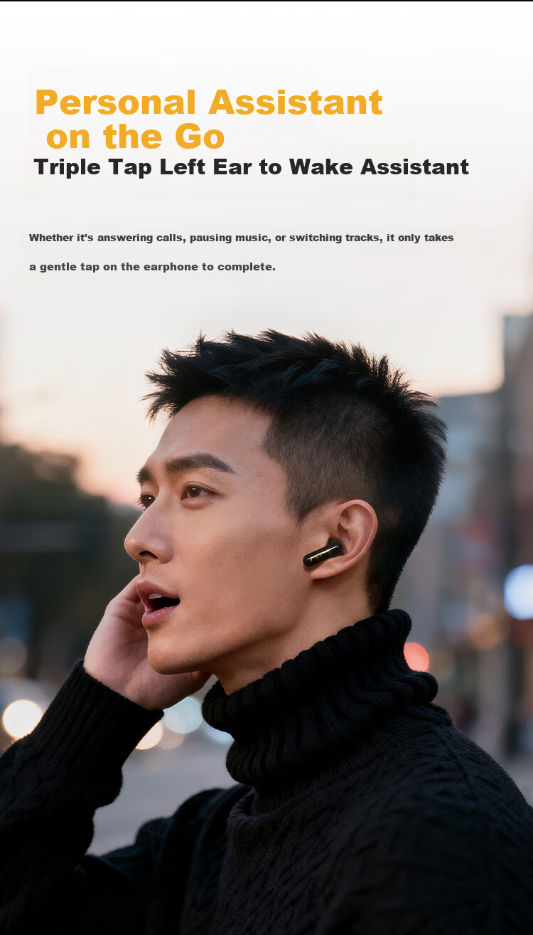 IGene 4-Mic Noise Cancelling All-in-One 6.0 Bluetooth In-Ear Active Noise Cancelling Wireless Music Gaming Earphones Long Battery Life Compatible with Huawei Apple Xiaomi Oppo OnePlus Vivo 22