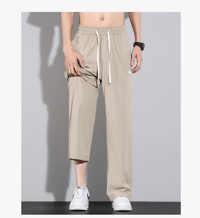 Mark Fairwhale Men's Casual Pants Summer Lightweight Breathable Outdoor Loose Fit Straight Leg Khaki XL 10