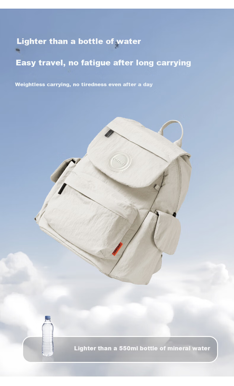 Mixi Casual Women's 14-Inch Small Lightweight Waterproof Travel Commuter Backpack High School Student Schoolbag 13