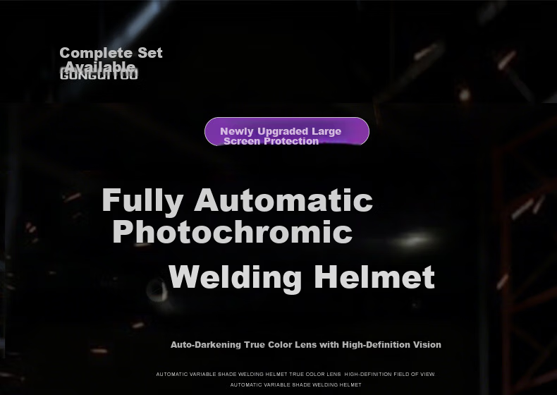 Gongqiyou Electric Welding Helmet True Color Auto-Darkening Protective Mask Welding Glasses Face Shield Welding Cap 1