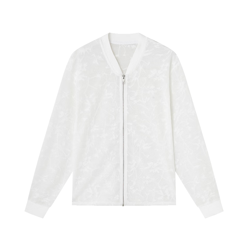 Demana "Hazy Atmosphere" Summer Lightweight Breathable Mesh Jacquard Lace Drawstring Slimming Jacket Premium Feel