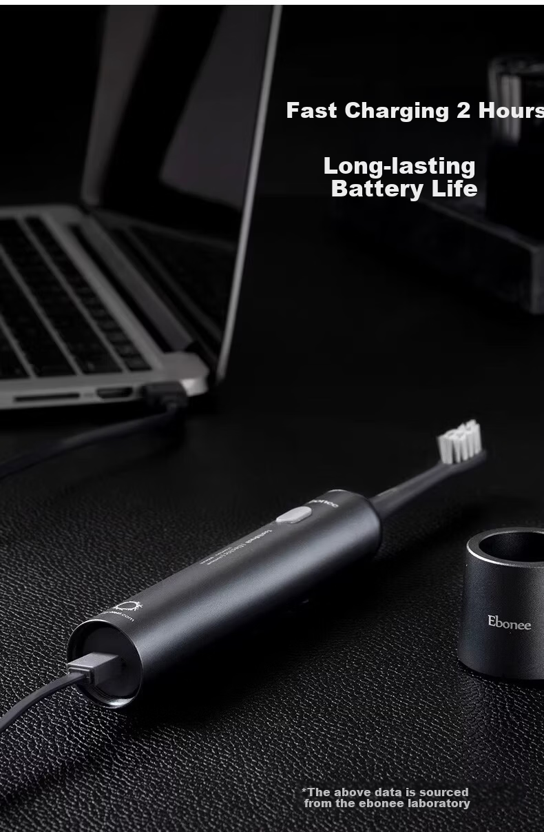 Ebonee High-End Business German Precision Aluminum Alloy Adult Sonic Electric Toothbrush Luxury Men's Powerful Cleaning Gum Care Metal Base Birthday Gift Box Set 11