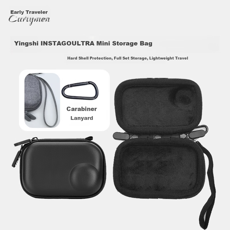 Earlymen Insta Go Ultra Storage Bag for Yingshi Sports Camera Thumb Camera Mini Body Case Waterproof Shockproof