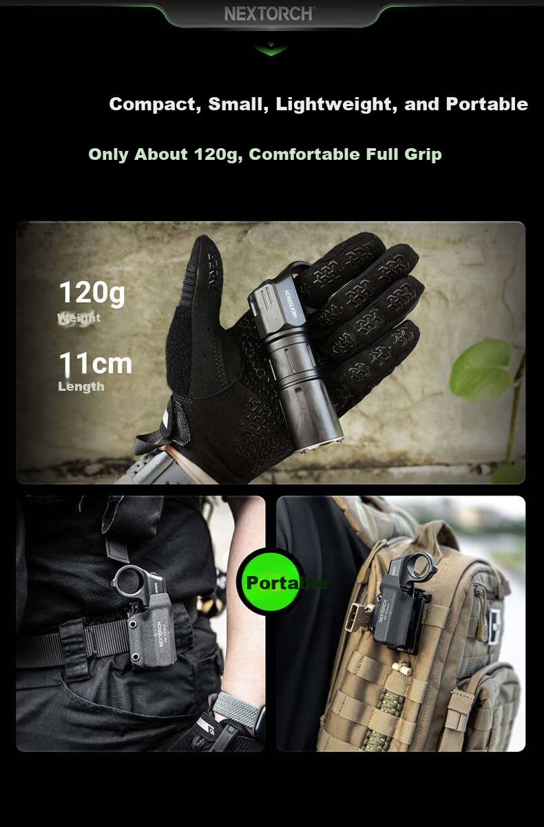 NEXTORCH ARTORCH High Brightness EDC Tactical Duty Flashlight Outdoor Emergency Powerful Rechargeable Mini Flashlight 11