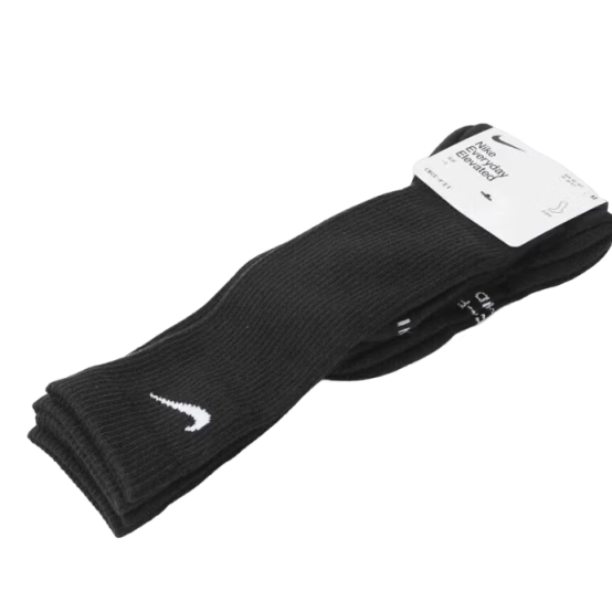 Nike Unisex Over-the-Knee Long Sports Socks 2-Pack HQ8510-010 Black M