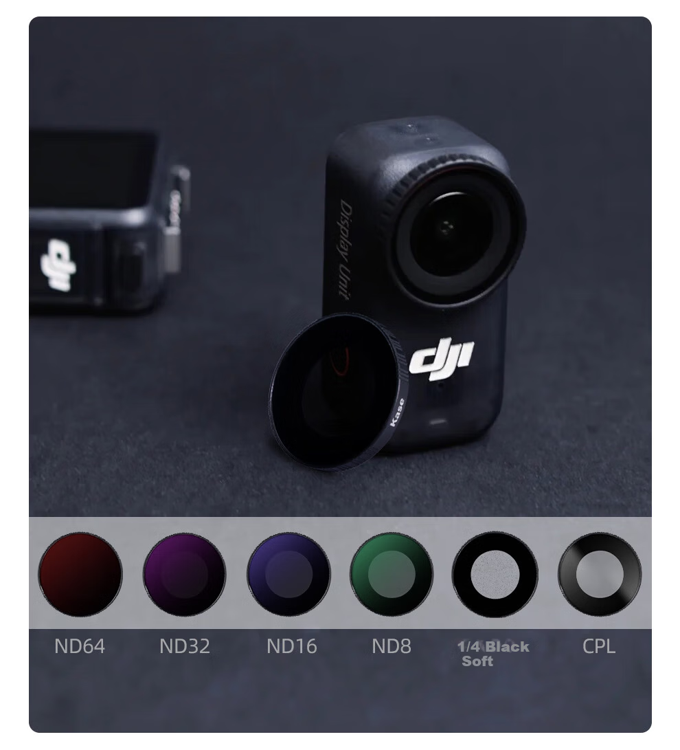 Kase DJI Osmo Nano Action Camera Accessory Filter ND8 Neutral Density Lens for Landscape Photography Long Exposure Time-lapse 9