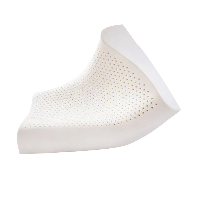NOYOKE Latex Pillow, Cervical Pillow for Adults, Sleeping Pillow, Wave-Shaped Thai Natural Latex [Flat Medium-High Pillow]