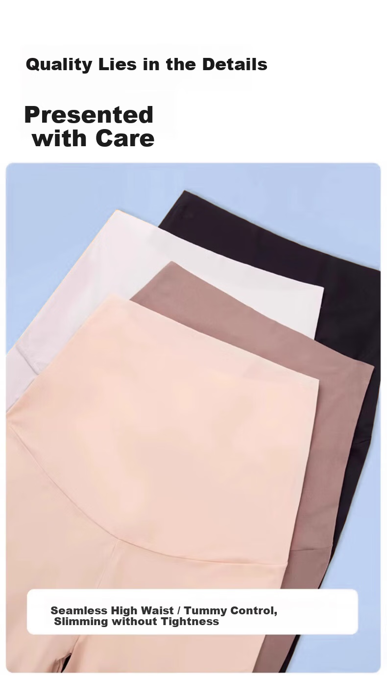 BOPRUIEY Women's Sharkskin Ice Silk Ultra-Thin Cooling Spring Summer Wearable Plus Size Yoga Sports Leggings Nine-Point Tight Pants 10