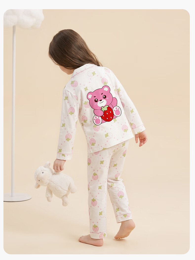 Fenteng Boys' Pajamas Class A Pure Cotton 2026 Spring Summer New Lapel Long Sleeve Children's Sleepwear Homewear Set 14