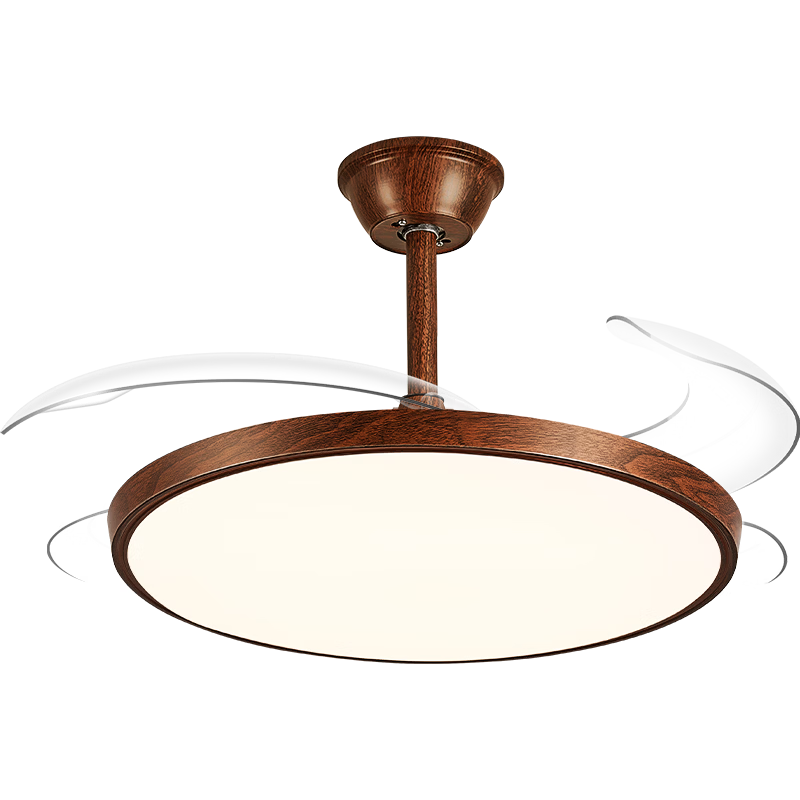 HP Puriguang Vintage Ceiling Fan Light with Invisible Blades for Bedroom and Dining Room Zhongshan Lighting with Installation Package Zhenzhiguang