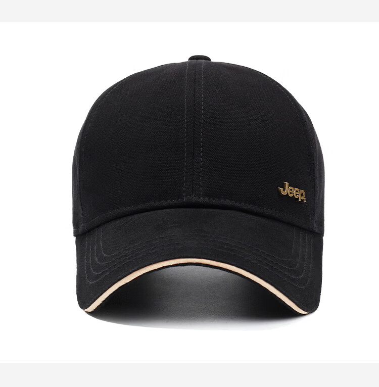 JEEP Men's Baseball Cap Four-Season Pure Cotton Large Size Duckbill Sun Hat Unisex Sun Protection Hat 9