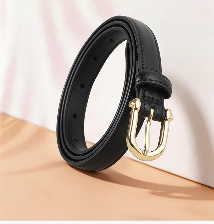 Seven Wolves Women's Leather Belt Slim Narrow Fashion Suit Dress Decorative Waist Belt Birthday Gift for Girlfriend and Mom 2