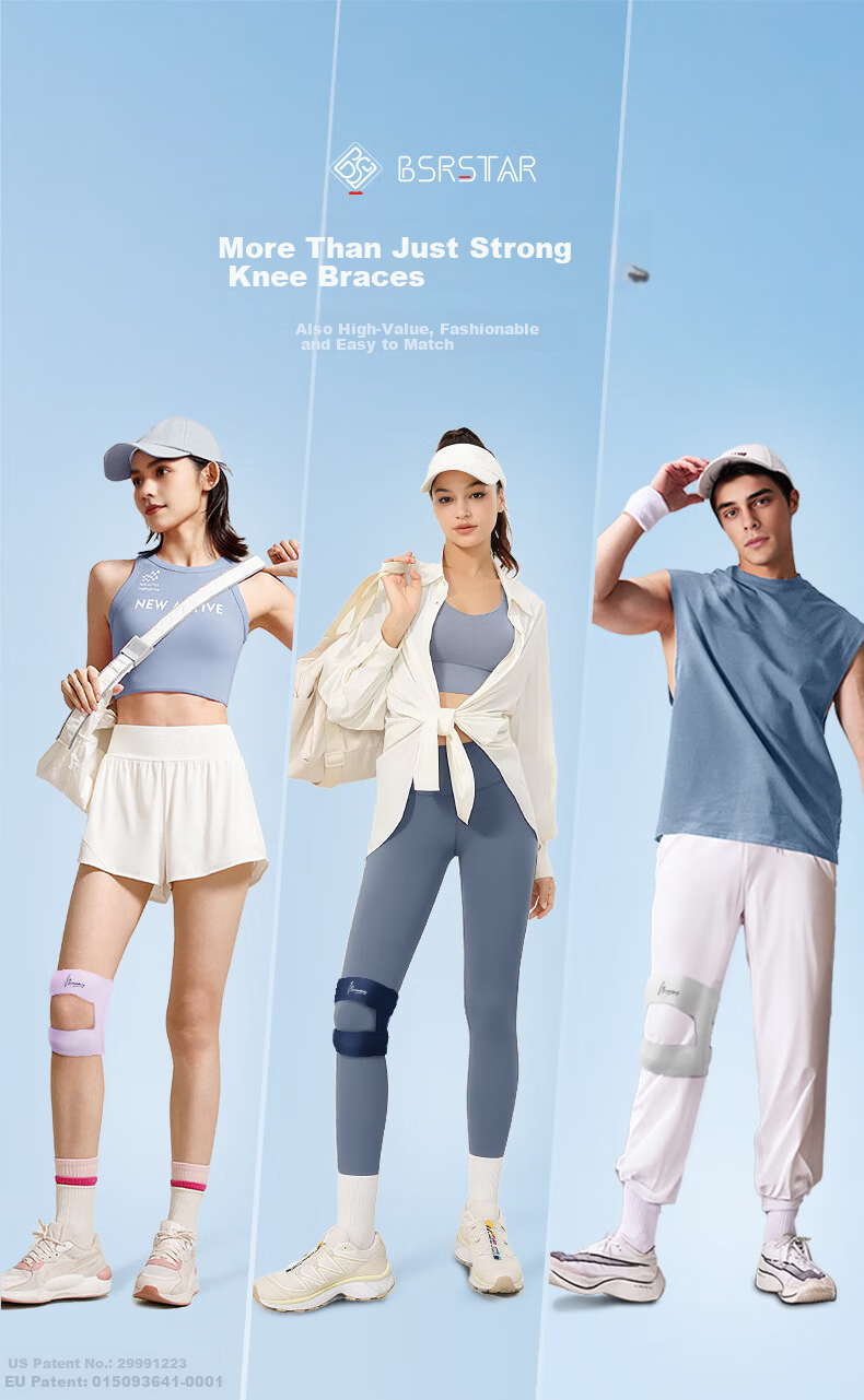 Baisrui 5E-T Knee Brace Knee Support Sports Patella Strap Women's Professional Men's Protective Joint Gear Running Lightweight 2