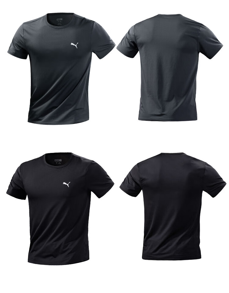PUMA Classic Simple High Elastic Mesh Quick-Dry Breathable Short Sleeve T-Shirt 1 Piece 9