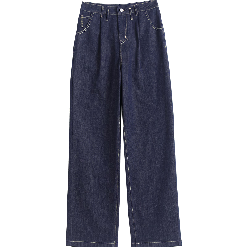 Demana Slimming Summer Cloud Oxygen Cotton Harem Pants Color-Blocked Piped Concealing Pleated Jeans for Women Premium Feel