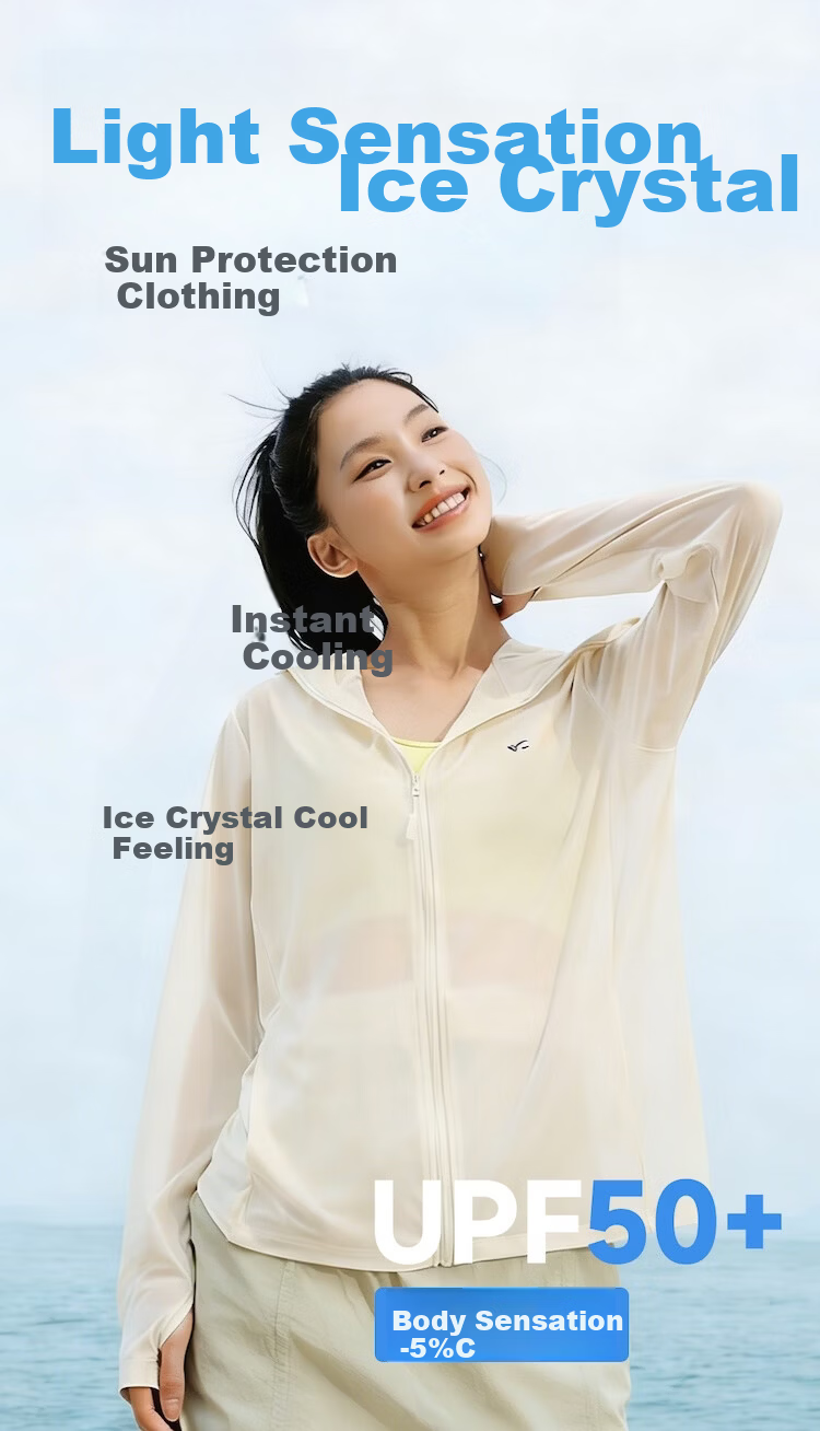 VVC Sun Protection Jacket for Men, Summer Breathable Cool-Feeling Coat, UV-Resistant Ice Silk Outdoor Sun Protection Clothing, Snow Mountain White, M 1