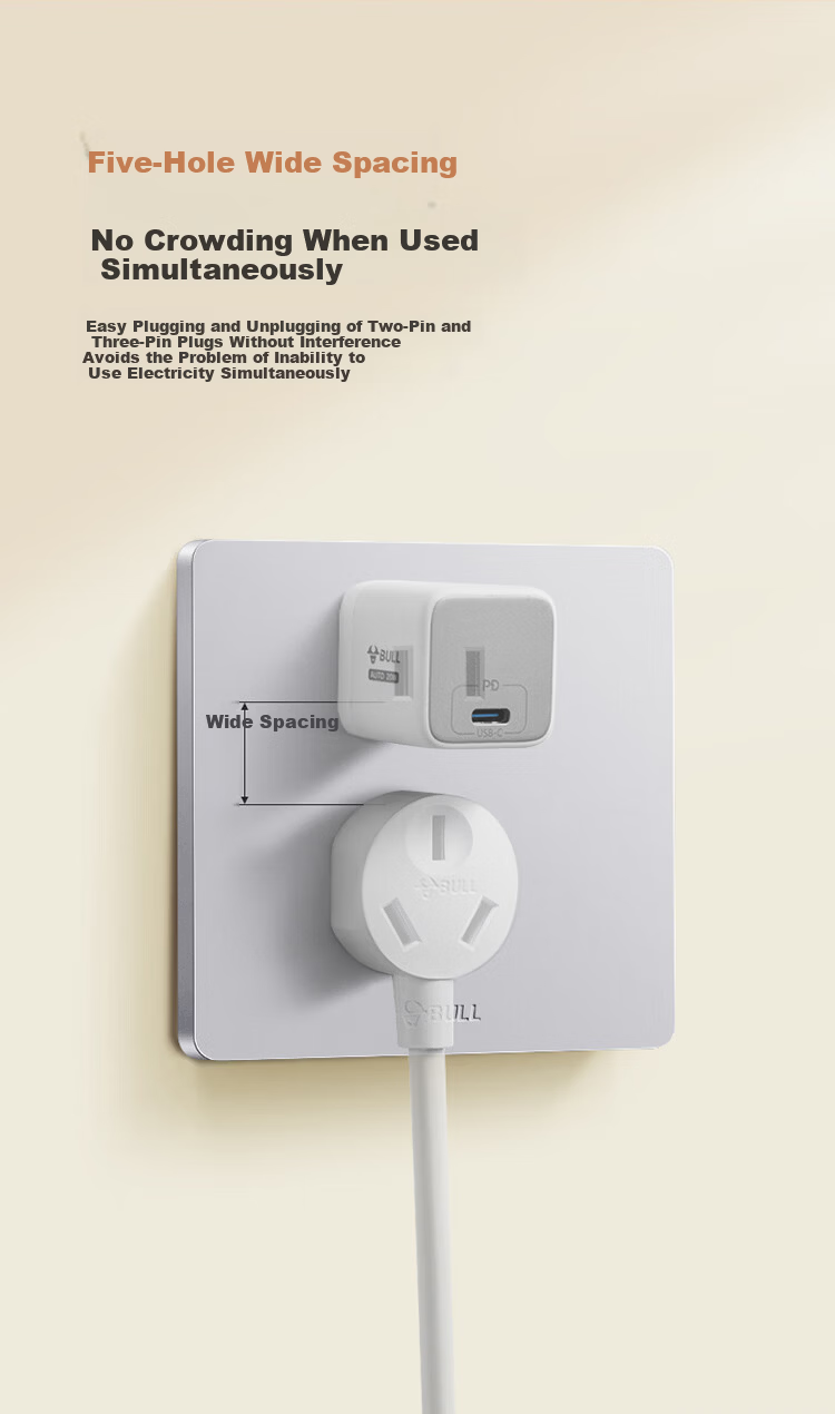 BULL G12 Series One-Gang Three-Way Switch 86-Type Panel G12K134 Cream Space Silver 11