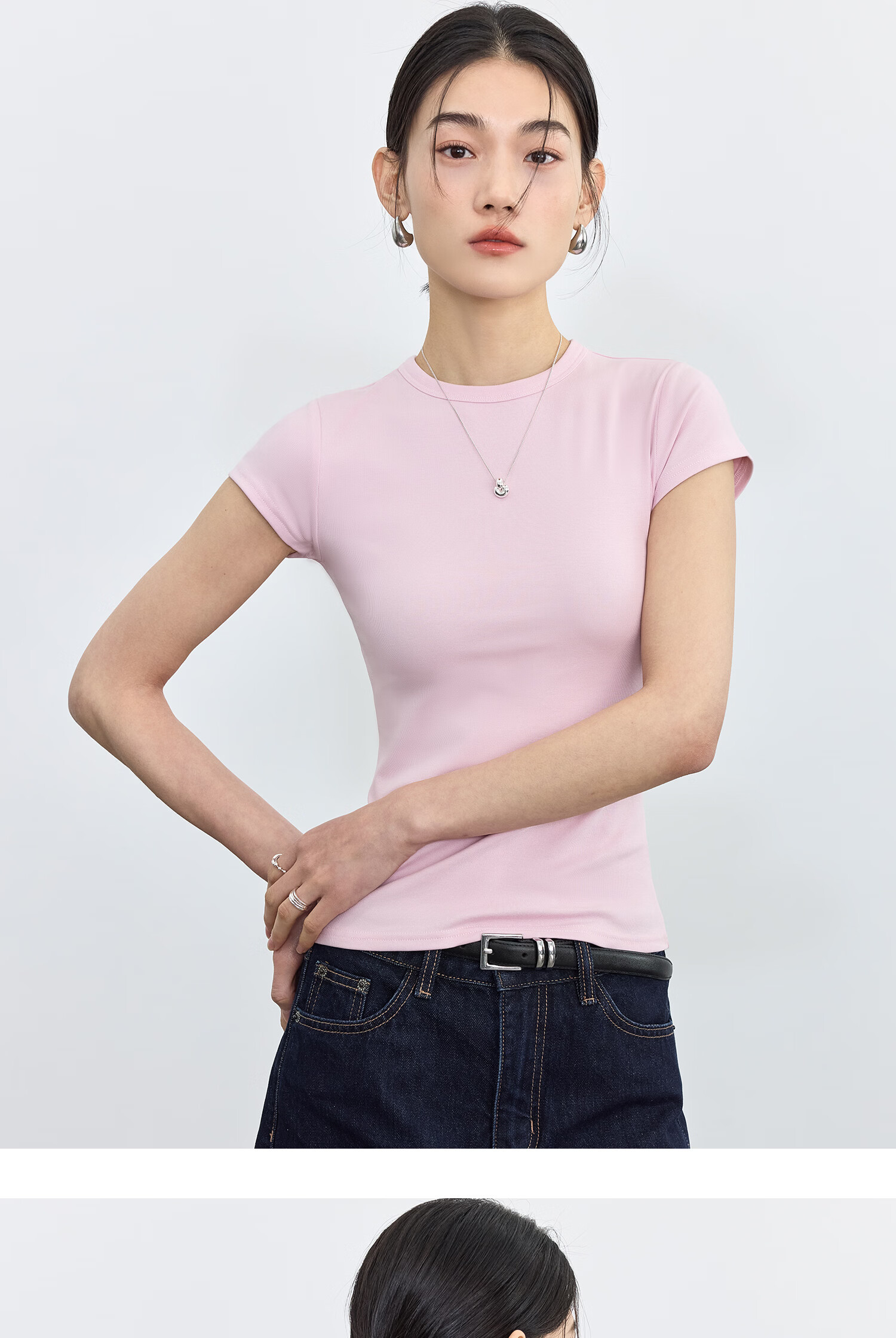 TINGE Dopamine T-Shirt Casual Slim Fit Crew Neck Sports Short Sleeve Women's Spring Summer Base Layer 2026 New XL Size 23
