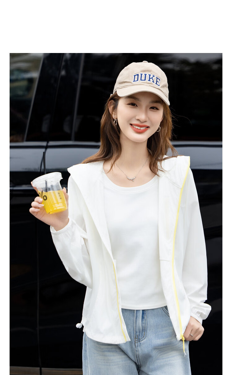 Demana Antibacterial Anti-Mite Summer UPF50+ Sun Protection Outdoor Hooded Loose Slimming Jacket for Women Premium Feel 11