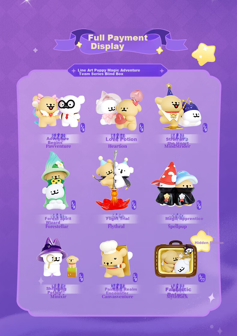 Funism Year of the Horse Gift Funism Line Dog Magic Adventure Team Blind Box Figurine Desktop Ornament End Box 3