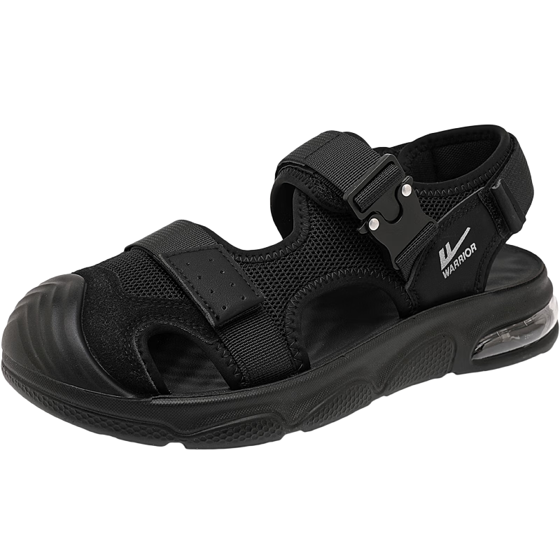 Warrior Men's Summer Closed-Toe Sandals Outdoor Water Hiking Shoes WSL(WZ)-1653 Black Size 43