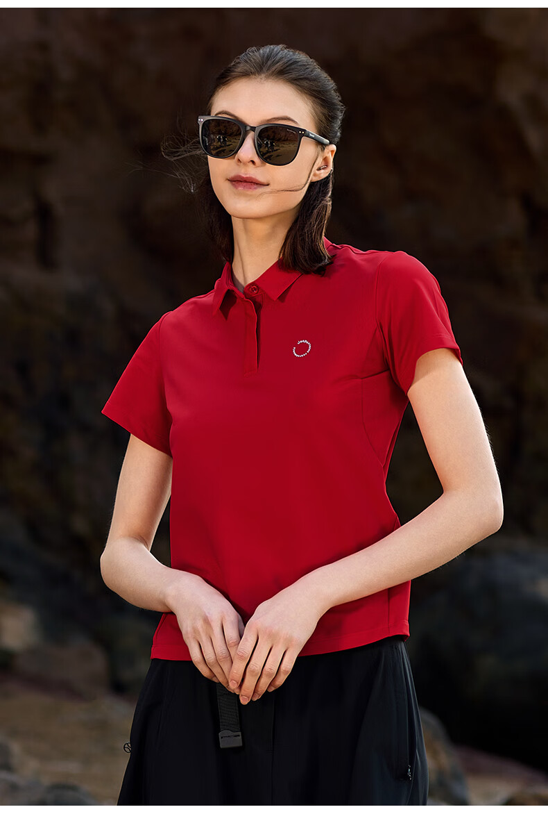JEEP Women's Short Sleeve Polo Shirt UPF50+ Sun Protection Quick-Dry Outdoor Casual Breathable T-Shirt 12