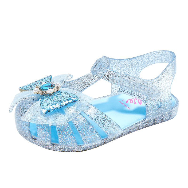 Barbie Kids Girls Summer Closed-Toe Sandals Children's Jelly Shoes Outdoor DA6816 Blue Size 28