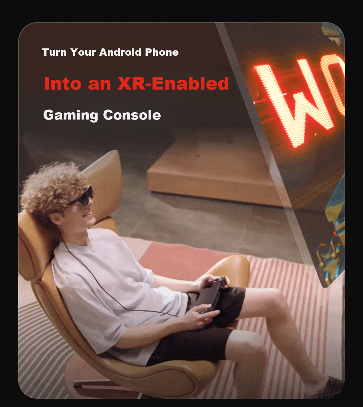 VITURE x 8BitDo AR Glasses Dedicated Mobile Game Controller Reclining Win Gamepad Streaming Genshin Impact Honkai: Star Rail Compatible with Android 7