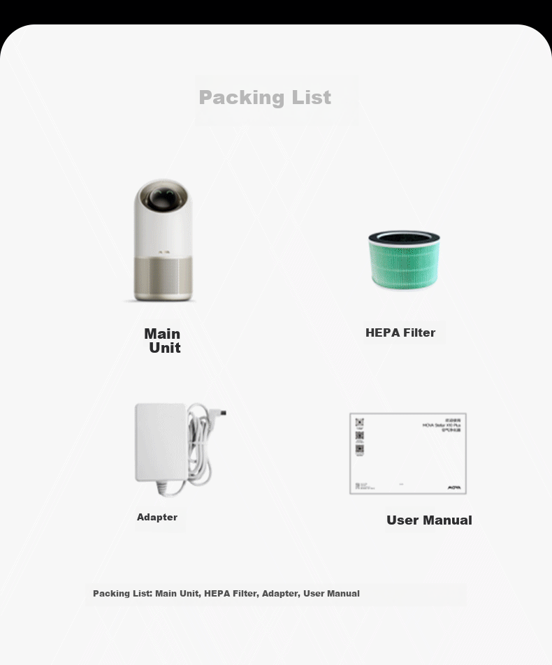 Mova Home Air Purifier Exquisite Dust and Odor Removal High-End Purifier Stellar x10 Plus 9