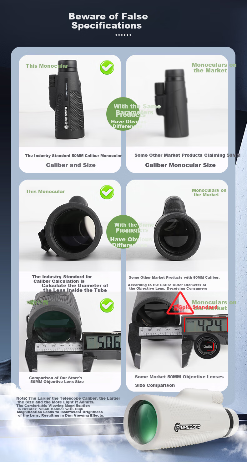 Bresser Monocular Telescope High-Power HD Professional Day and Night Use for Concerts, Bee Watching, Stargazing, Bird Watching Gift 2