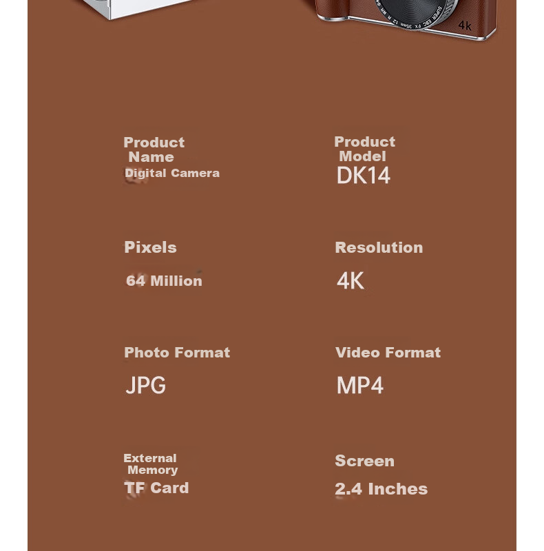 Black Cat Diary DK14 Digital Camera Y01 Instant Camera CCD Handheld Portable Photography Recorder HD Beauty Selfie Anti-Shake Vlog Student Kids Pink 30