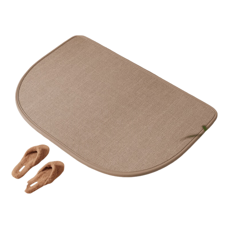 ZHUJUN Imitation Linen Woven Bathroom Mat Absorbent Non-Slip Doorway Rug Foot Mat Washroom Entrance Carpet