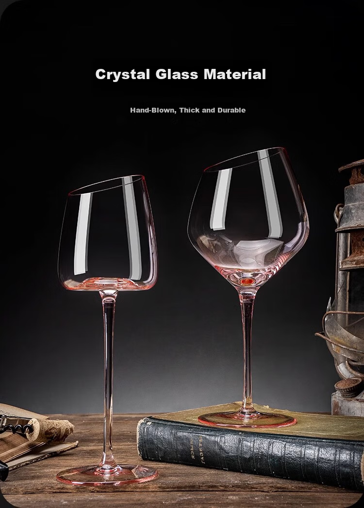 Myhobby Luxury Crystal Wine Glasses Set of 2 High-Quality Red Wine Goblets for Outdoor Weddings and Parties 8