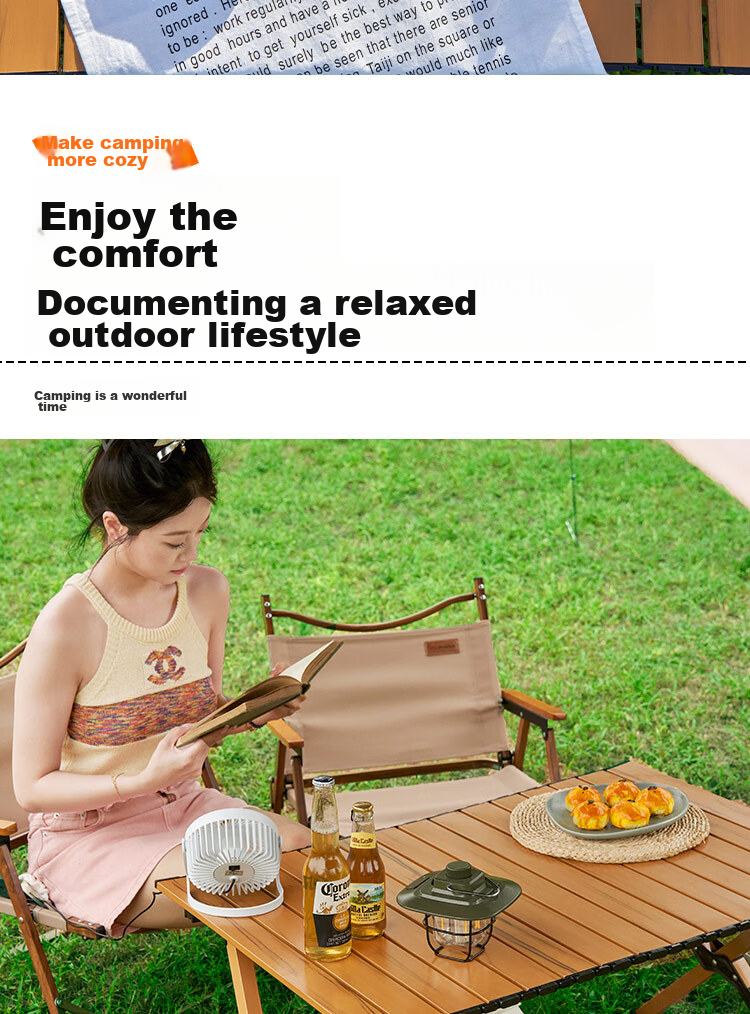 Suncojia Outdoor Portable Folding Table, Camping Egg Roll Table, Picnic Table And Chairs, Balcony Home Folding Table 4