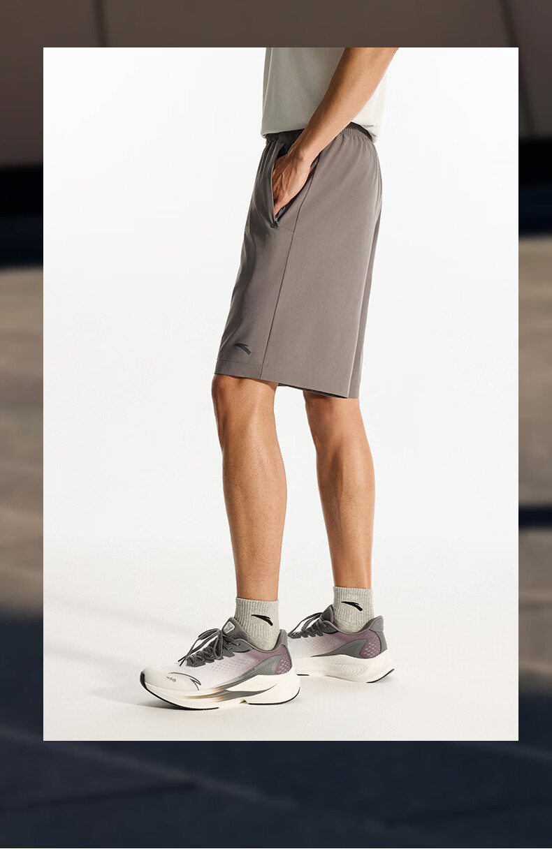 Anta Quick-Dry Men's Sports Shorts Summer Moisture-Wicking Breathable Fitness Training Running Outdoor Casual Woven Five-Point Pants 11