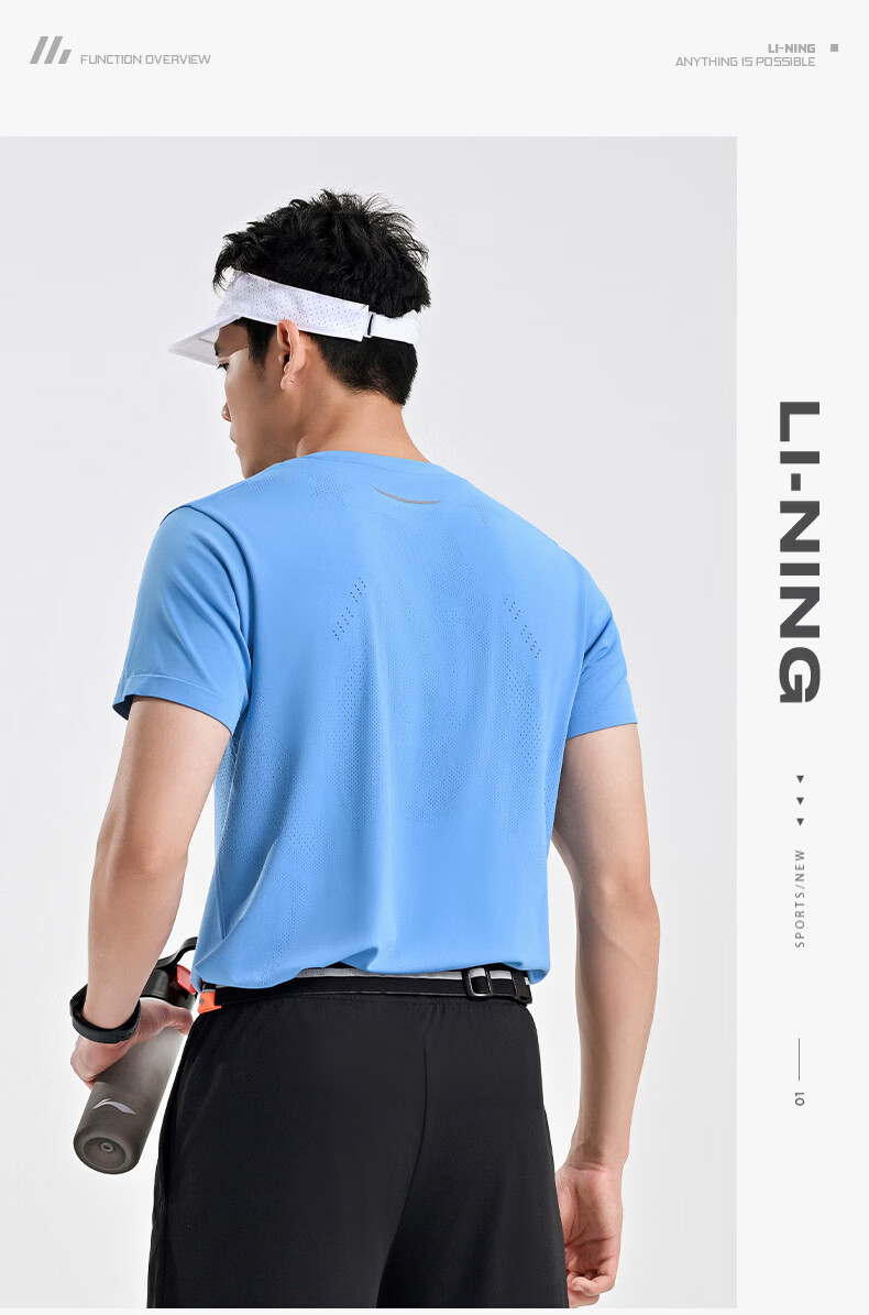 LI-NING Badminton Short Sleeve Set Unisex Two-Piece Competition Training Sportswear Team Uniform Standard White XL 7