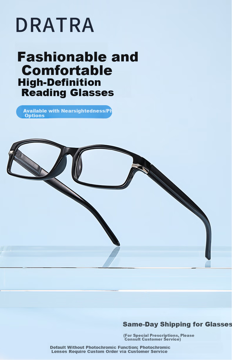 DRATRA Reading Glasses for Men, High-Definition Long-Sighted Glasses, Ultra-Light And Wear-Resistant, Middle-Aged And Elderly Phone Viewing Glasses, Presbyopic Glasses for Wome 1