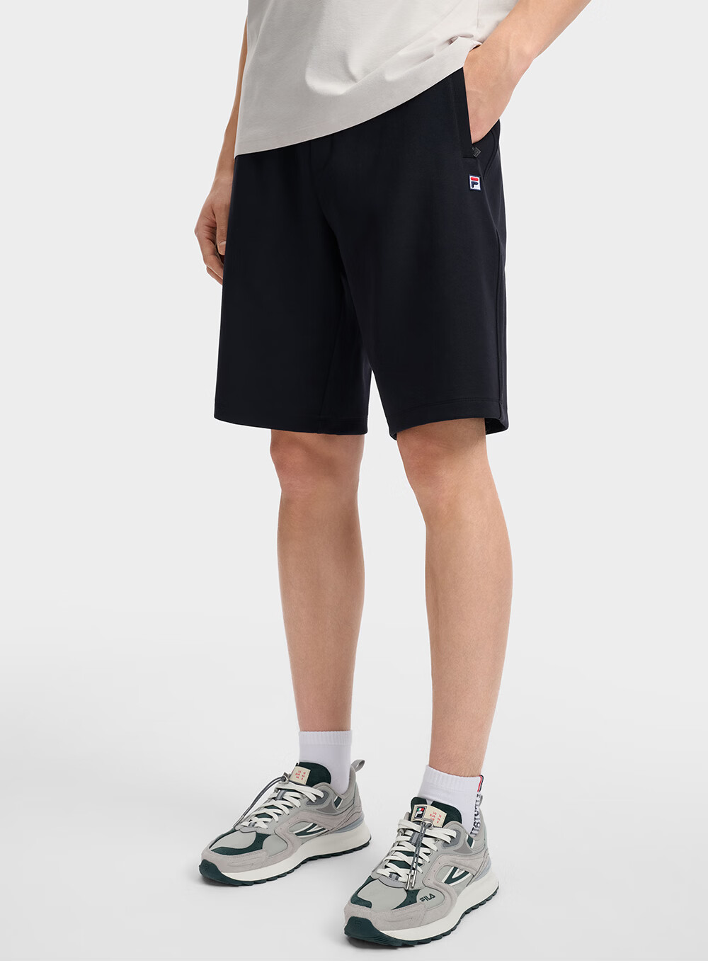 FILA Official Men's Knitted Five-Point Shorts 2026 Summer Tennis Sports Sun Protection Shorts 21
