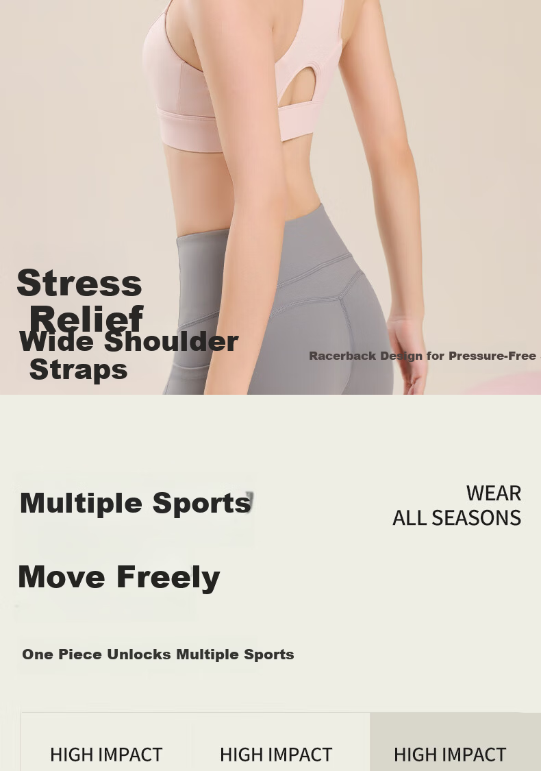 Ziyouxi High-Intensity Sports Bra for Women, Shock-Absorbing, Push-Up, Easy to Put on And Take Off, Beautiful Back Vest, Yoga Training Running Fitness Bra 7