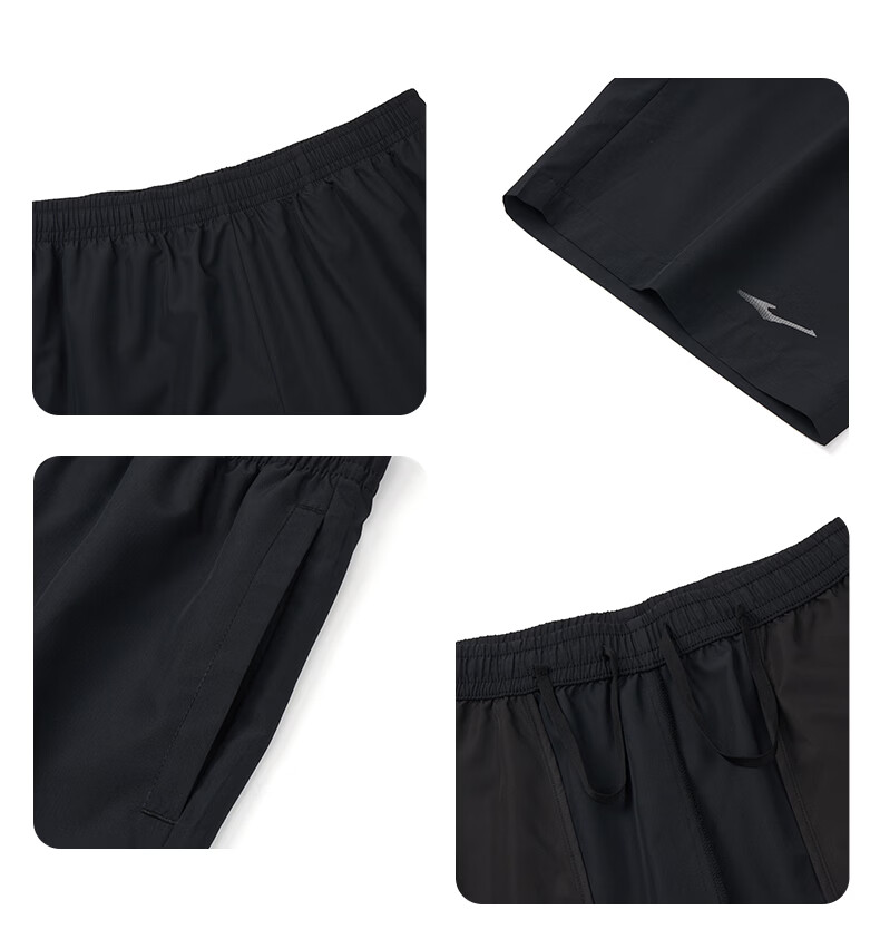 ERKE Men's Summer Sports Shorts Five-Point Ice Cooling Breathable Moisture-Wicking Quick-Dry Woven Training Running Casual Pants 12