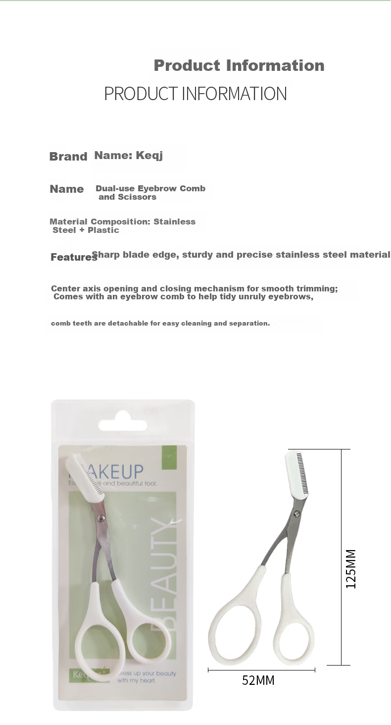 Keqi Anti-Slip Slant Tip Eyebrow Tweezers Hair Removal Tweezers Beard Plucking False Eyelash Tweezers 1 Piece Beginner Makeup Artist 3